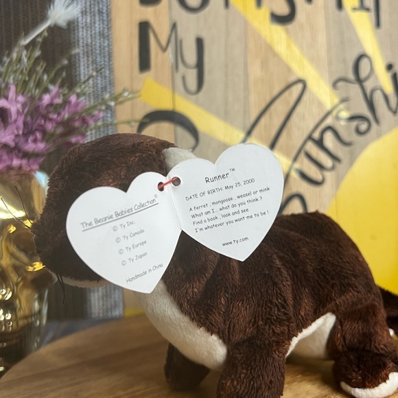 TY Beanie Baby RUNNER the Ferret Plush - Picture 4 of 14